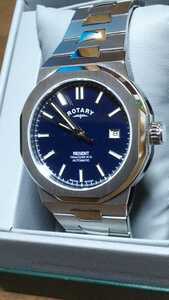 ROTARY REGENT ロータリー リージェント 自動巻き腕時計 GB05410/05 メンズ ブルー文字盤 中古美品 