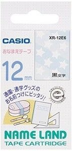 カシオ ラベルライター ネームランド おなまえテープ 12mm XR-12E6 星