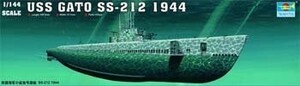 トランペッター 1/144 米海軍ガトー級潜水艦 SS-212 1944 プラモデル