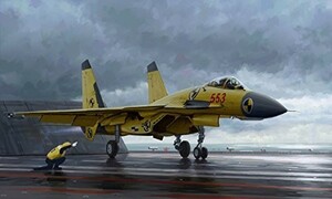 トランペッター 1/72 中国空軍 J-15 艦上戦闘機/航空母艦フライトデッキ プ