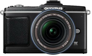 OLYMPUS マイクロ一眼 PEN E-P2 レンズキット ブラック E-P2LKIT-BLK