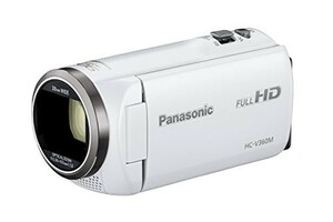 パナソニック HDビデオカメラ V360M 16GB 高倍率90倍ズーム ホワイト HC-V3