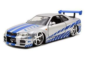 jada toys 1/24 FAST&FURIOUS ミニカーBRIAN'S NISSAN SKYLINE GT-R(R34) [