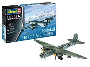 ドイツレベル 1/72 ドイツ空軍 ハインケル He177A-5 グライフ 爆撃機 プラ