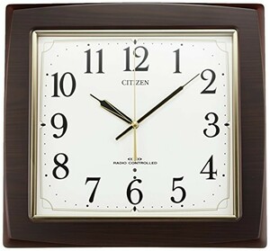 CITIZEN シチズン 掛け時計 電波時計 ネムリーナアスカ ブラウン 8MY455-00