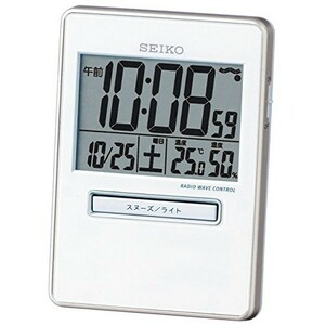 セイコー クロック 目覚まし時計 トラベラ 電波 デジタル カレンダー 温度