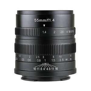 七工匠 7artisans 単焦点レンズ 55mm F1.4 (ライカL（バヨネット）, ブラッ