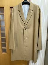 【値下げ】MARKAWARE A15C-04CO01C MINIMALIST CHESTERFIELD COAT SUPER 120s NATURAL STRETCH FLANNEL Size2 キャメルチェスターコート_画像1