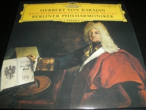 カラヤン 60s バッハ ブランデンブルク協奏曲 4 5 6番 カラヤン ベルリン・フィルハーモニー管弦楽団 BWV1049 1050 51 オリジナル 紙 美品