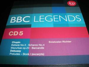 リヒテル ショパン バラード スケルツォ マズルカ 舟歌 ドビュッシー 前奏曲 ロンドン 1961 ライヴ BBC レジェンズ 紙