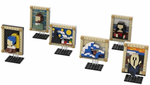 LEGO互換　世界名画6枚をモチーフしたブロック　6枚セット