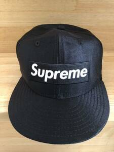 Supreme Dazzle BoxLogo NEW ERA CAP シュプリーム ニューエラキャップ ボックスロゴ 黒 ポリエステル　7 1/2 59.6cm 59fifty ダズル