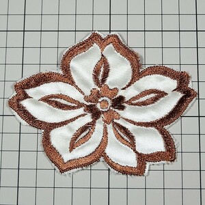 NO52 花 フラワー 刺繍 ビンテージ ワッペン パッチ