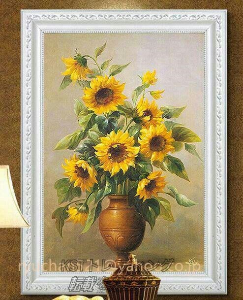 ★Extremely beautiful condition★ Reproduction flower oil painting oil painting painting, painting, oil painting, Nature, Landscape painting