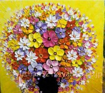 人気推薦◆手描き油絵の高級装飾画には花が彩りを添える_画像3