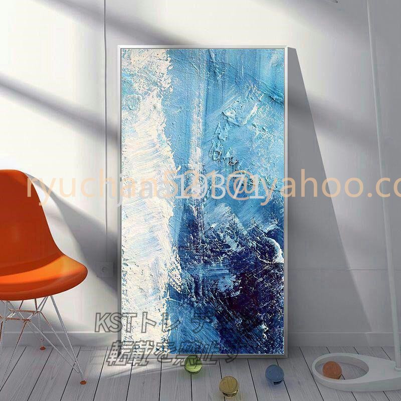 ●Extremely beautiful item●The decorative painting at the entrance is an abstract painting of the Scandinavian guest room written vertically in the hallway., painting, oil painting, abstract painting