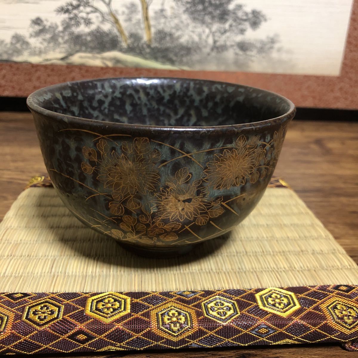 古民家より 紅志野 志野焼 美濃焼 茶碗 飯碗 5客 在銘 富山窯 当時物