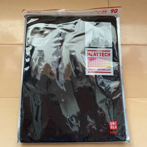 送料無料　新品　ユニクロ UNIQLO ヒートテック タートルネックTシャツ　サイズ90cm 長袖　09ブラック　黒　送料込み