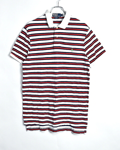 Polo Ralph Lauren　ボーダーポロシャツ　L　古着　90年代　Vintage　ビンテージ　ラガーシャツ　カジュアル 　215L15