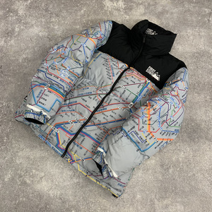 ● FIRST DOWN × atmos ファーストダウン アトモス DOWN JACKET TOKYO SUBWAY ダウンジャケット トウキョウサブウェイ MULTI 21FA-I 104