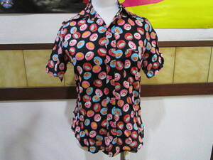 HYSTERIC GLAMOUR Hysteric Glamour short sleeves shirt Vintage tops shirt Vintage bin. cover pattern 