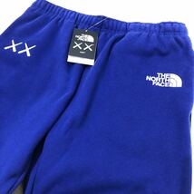 未使用 KAWS × The North Face Sweat Pants Bolt Blue US Lサイズ NF0A7WLKVA61 カウズ ノースフェイス スウェットパンツ 国内未発売_画像7