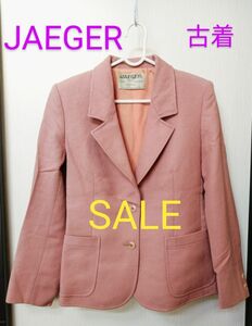 【セール中1890→1130円！】JAEGER　イエーガー　ジャケット　ピンク　古着　バスト84　※難あり