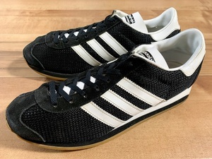 ビンテージ、レア! ADIDAS アディダス COUNTRY MESH カントリーメッシュ 黒/白 1999年日本製 27cm 日本企画 オールド オリジナル フランス