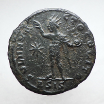 【古代ローマコイン】Constantine I（コンスタンティヌス1世）クリーニング済 ブロンズコイン 銅貨(pnc334gPkV)_画像2