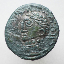 【古代ローマコイン】Barbarian（野蛮人のコイン）クリーニング済 ブロンズコイン 銅貨(VZaFWyCi6G)_画像1