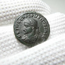 【古代ローマコイン】Crispus（クリスプス）クリーニング済 ブロンズコイン 銅貨(ABD_ZHdyuT)_画像4