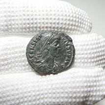 【古代ローマコイン】Constantius II（コンスタンティウス2世）クリーニング済 ブロンズコイン 銅貨(n5SVGNS6jh)_画像3