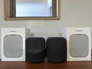 Apple HomePod 初代 MQHW2J/A スペースグレイ2個 セット　美品