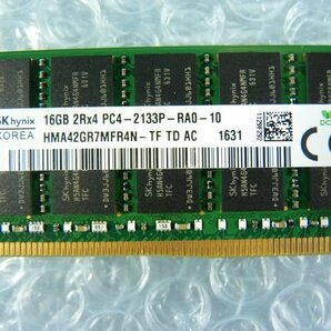 1NGU // 16GB DDR4 17000 PC4-2133P-RA0 Registered RDIMM 2Rx4 HMA42GR7MFR4N-TF 752369-081 774172-001 // HP ProLiant DL360 Gen9 取外の画像2