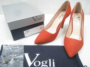  new goods Spain made Voglivoli pumps 10022 leather suede red red size 38 24cm