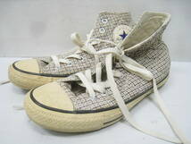 CONVERSE コンバース ALL STAR オールスター ハイカットスニーカー シューズ チェック 茶 ブラウン サイズ24cm_画像1