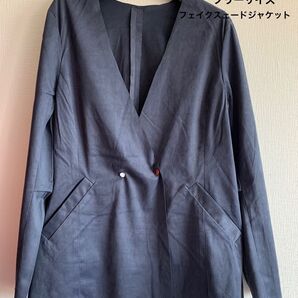 【新品】Dignite collier フェイクスェードジャケット ノーカラージャケット