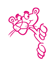 送料無料!!ピンクパンサー☆ステッカー②　pinkpanther_画像1