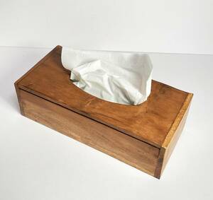 * new goods wooden tissue box waste material tissue inserting thing box BOX cover attaching old material simple natural desk storage small articles interior Tu012429