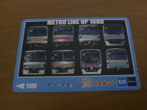 ②使用済パスネット　METORO LINE UP 1000　東京メトロ