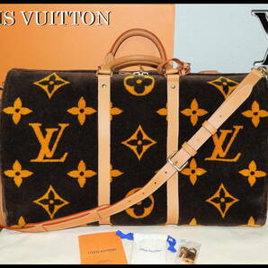 Louis Vuitton キーポル・バンドリエール 50 ルイヴィトン ジャイアントモノグラム 激レア タフタージュ ボア バッグ トラベル ボストン LVの画像2