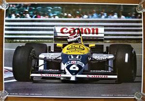 1980 year that time thing poster rock under racing ui rear mz Honda 1987 year FW11B #6 Nelson *pikeui rear mz Honda F1 unused 