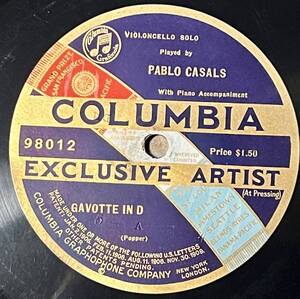 PABLO CASALS COLUMBIA(12INCH, ONE-SIDED) Gavaotte in D(Popper)