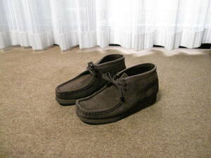 CLARKS WALLABEE クラークス ワラビー ブーツ シューズ UK5 USA7 24.5cm こげ茶 USEDキレイ