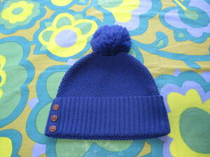 使用少ないキレイ FA12 patagonia パタゴニア 羊毛100 キャップ 帽子 レディースONEサイズ 濃いブルー アウトドア キャンプ