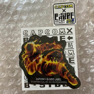 b-side label ステッカー CAPCOM カプコン コラボ シール ストリートファイター 同梱可能 ヨガフレイム火達磨