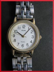 セイコー SEIKO アルバ ALBA クォーツ 3針 V515-6300 女性用 レディース 腕時計 T992 稼働品