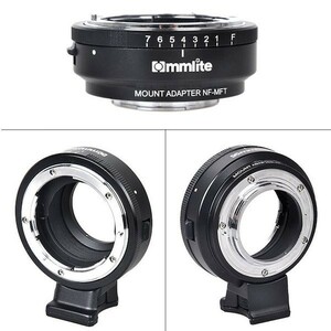  mount adaptor CM-NF-MFT( Nikon F mount lens - micro four sa-z mount conversion ) aperture stop ring attaching [Commlite]