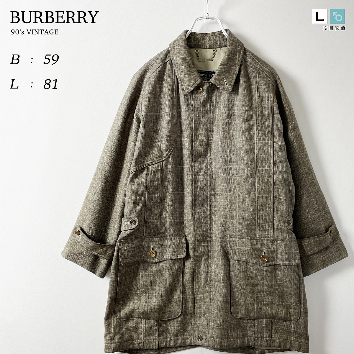 最愛 バーバリー 希少品! バーバリー BURBERRY (BURBERRY)オーバー
