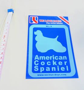 we love dog Kirakira sticker new goods american cocker spaniel 